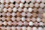 ROND211 15 inches 6*8mm faceted rondelle pink aventurine jade beads