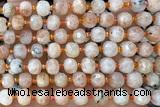 ROND213 15 inches 6*8mm faceted rondelle sunstone gemstone beads