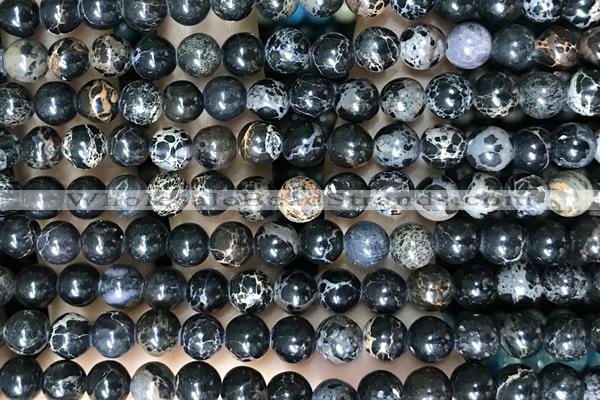 SEAS47 15 inches 6mm round dyed imperial jasper beads