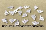 Shel20 8*10mm Natural White Shell Alphabet Letter Pendant