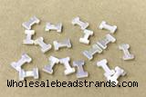 Shel23 6*10mm Natural White Shell Alphabet Letter Pendant