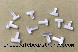 Shel34 8*10mm Natural White Shell Alphabet Letter Pendant