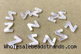 Shel40 8*10mm Natural White Shell Alphabet Letter Pendant