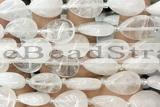 TEAR02 15 inches 13*18mm flat teardrop white jade beads