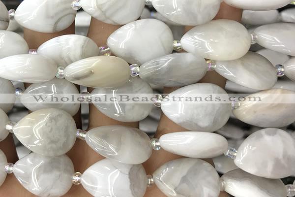 TEAR04 15 inches 13*18mm flat teardrop crazy agate beads