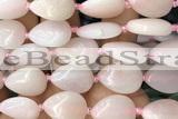 TEAR06 15 inches 13*18mm flat teardrop pink aventurine jade beads