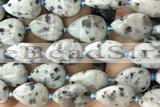 TEAR08 15 inches 13*18mm flat teardrop sesame jasper beads