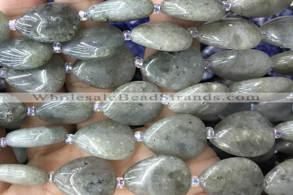 TEAR15 15 inches 13*18mm flat teardrop labradorite gemstone beads