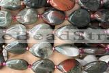 TEAR16 15 inches 13*18mm flat teardrop blood jasper gemstone beads