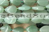 TEAR17 15 inches 13*18mm flat teardrop green aventurine beads