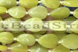 TEAR19 15 inches 13*18mm flat teardrop jade gemstone beads