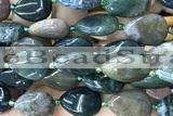 TEAR33 15 inches 13*18mm flat teardrop moss agate beads