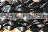 TEAR38 15 inches 13*18mm flat teardrop onyx gemstone beads