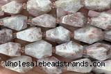 TEAR41 15 inches 10*20mm - 13*23mm faceted freeform teardrop sunstone beads