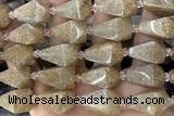 TEAR43 15 inches 10*20mm - 13*23mm faceted freeform teardrop jade beads