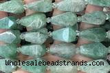 TEAR45 15 inches 10*20mm - 13*23mm faceted freeform teardrop strawberry quartz beads