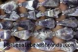 TEAR47 15 inches 10*20mm - 13*23mm faceted freeform teardrop amethyst beads