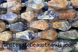 TEAR49 15 inches 10*20mm - 13*23mm faceted freeform teardrop sodalite beads