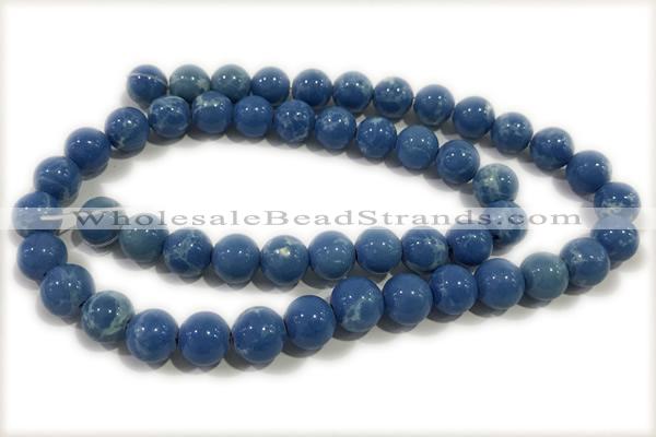 TURQ111 15 inches 4mm round synthetic turquoise beads