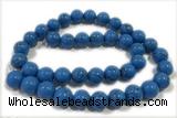 TURQ121 15 inches 4mm round synthetic turquoise beads