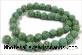 TURQ171 15 inches 4mm round synthetic turquoise beads