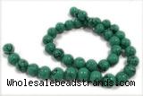 TURQ181 15 inches 4mm round synthetic turquoise beads