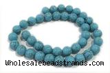 TURQ186 15 inches 4mm round synthetic turquoise beads